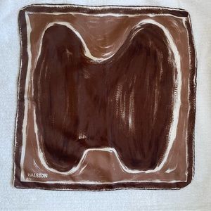 Vintage Halston Brown silk scarf